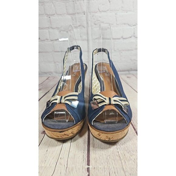 Sperry Open-Toe Cork Wedge Slingback Sandals Women's Size 8.5 - Picture 4 of 9